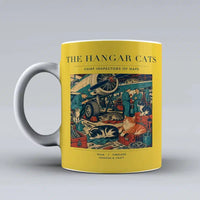 Thumbnail for VINTAGE G4137 - The Hangar Cats - Ceramic Mug design on yellow