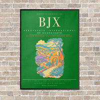 Thumbnail for Aeropuerto Internacional de Guanajuato BJX - Canvas Framed - Green