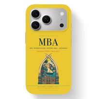 Thumbnail for Mombasa Airport (MBA) design on yellow iPhone 17 Pro MagSafe case