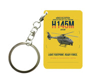 Thumbnail for Airbus Helicopters H145M LUH SOF design on yellow designed key chain, double-side print