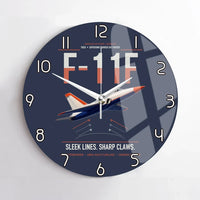 Thumbnail for F-11F Tiger design on navy blue no frame wall clock