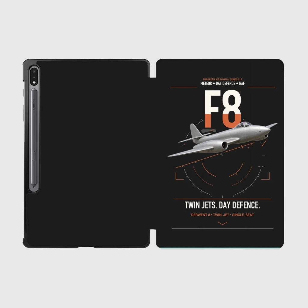 Gloster Meteor F8 design on black samsung tablet tablet case