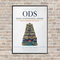 Thumbnail for Odesa International Airport ODS - Canvas Framed - White