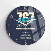 Thumbnail for Boeing 787-9 Dreamliner design on navy blue no frame wall clock