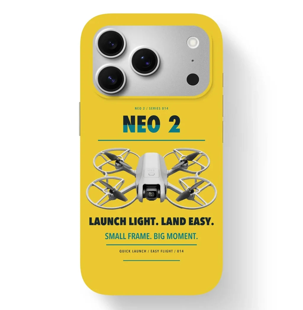 DJI Neo 2 Case design on yellow iphone case