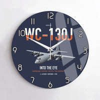 Thumbnail for WC-130J Hurricane Hunter design on navy blue no frame wall clock