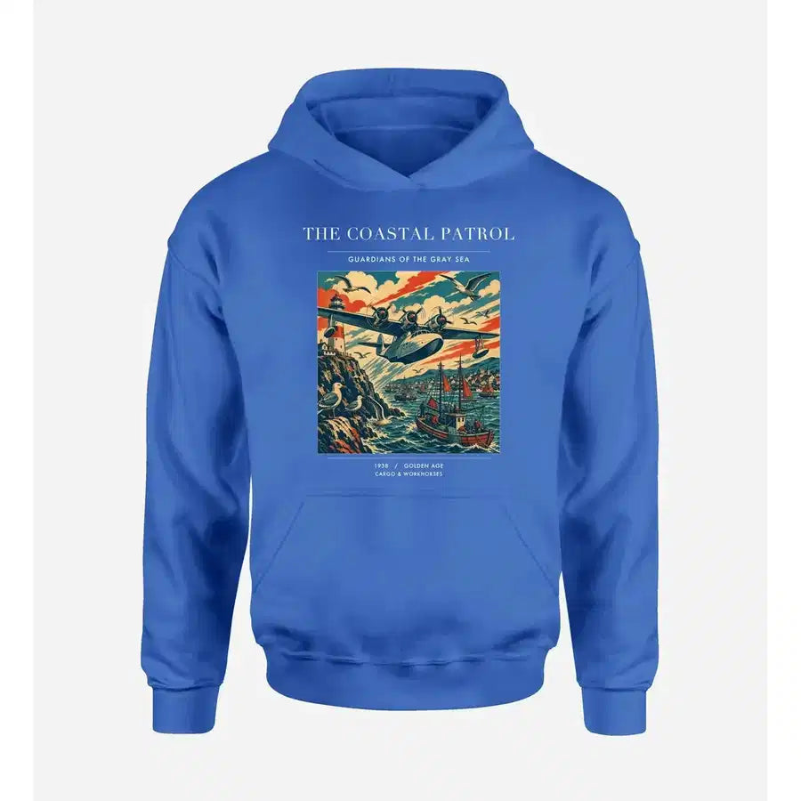 VINTAGE G4035 - The Coastal Patrol - Premium Hoodie design on blue premium