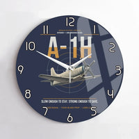 Thumbnail for A-1H Skyraider design on navy blue no frame wall clock