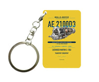 Thumbnail for AE 2100D3 Key Chain design on yellow key chain