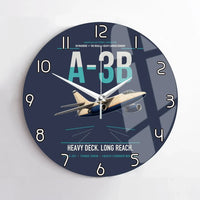 Thumbnail for A-3B Skywarrior design on navy blue no frame wall clock