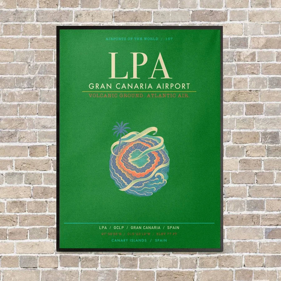 Gran Canaria Airport LPA - Canvas Framed - Green