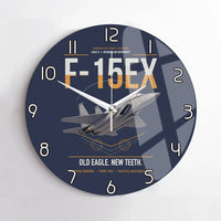 Thumbnail for F-15EX Eagle II design on navy blue no frame wall clock