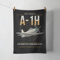 Thumbnail for A-1H Skyraider design on black towel