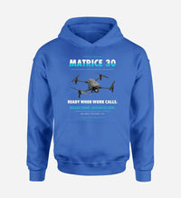Thumbnail for DJI Matrice 30 design on blue hoodie single side