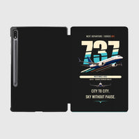 Thumbnail for Boeing 737 MAX 8 design on black samsung tablet tablet case