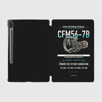 Thumbnail for CFM56-7B design on black samsung tablet tablet case