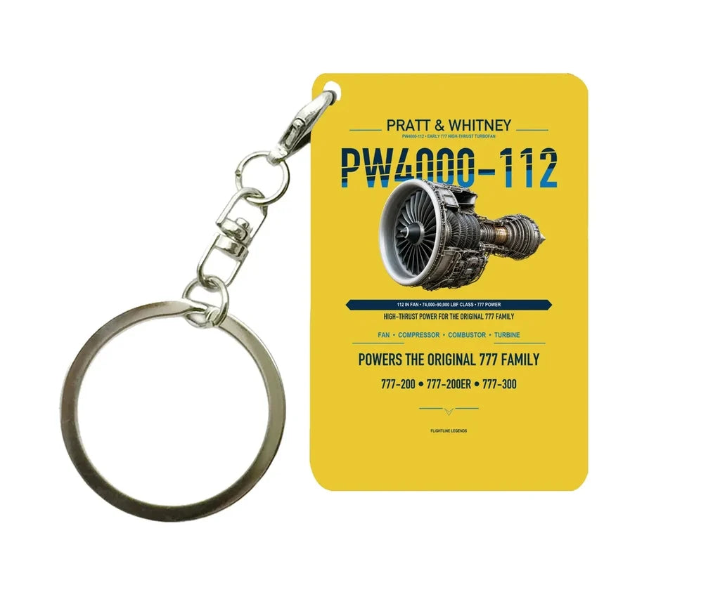 PW4000-112 Key Chain design on yellow key chain