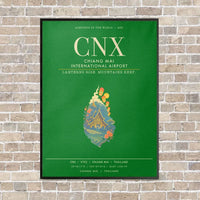 Thumbnail for Chiang Mai International Airport CNX - Canvas Framed - Green
