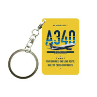 Thumbnail for Airbus A340-200 Key Chain design on yellow key chain