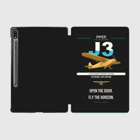 Thumbnail for Piper J-3 Cub design on black samsung tablet tablet case