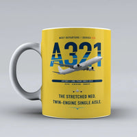 Thumbnail for A321neo Mug design on yellow airbus