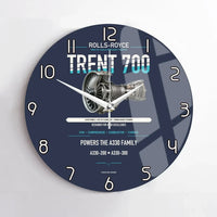 Thumbnail for TRENT 700 design on navy blue no frame wall clock