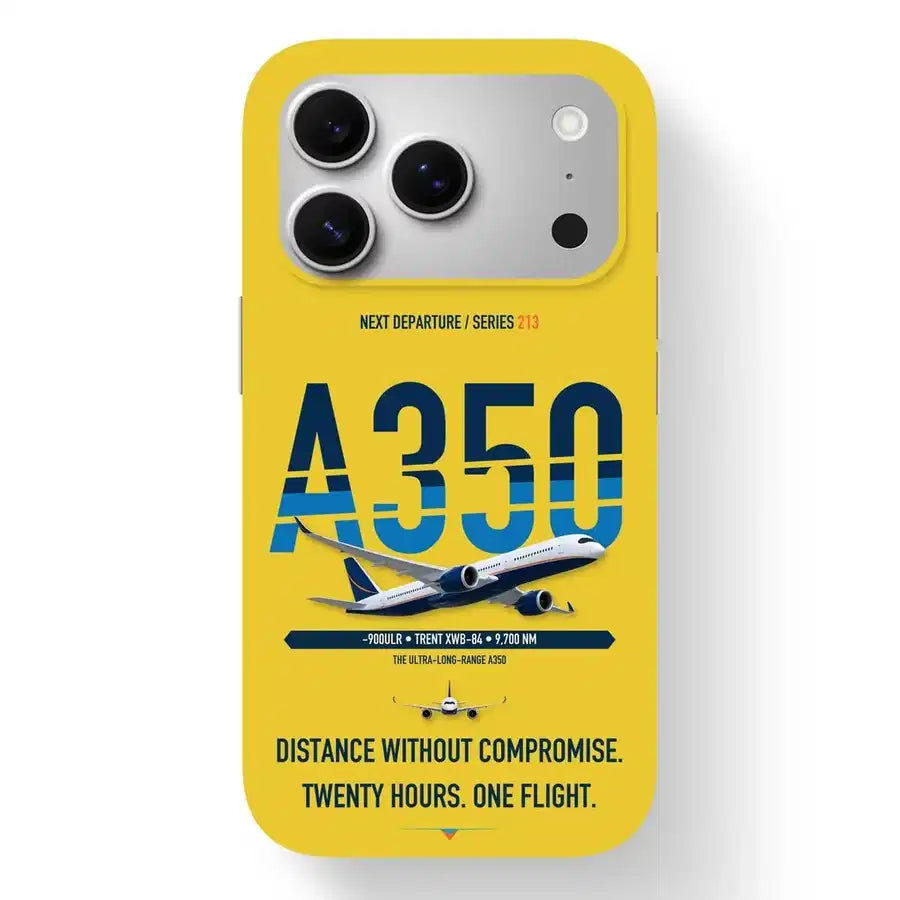 Airbus A350-900ULR Case design on yellow iphone case