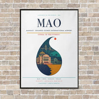 Thumbnail for Manaus - Eduardo Gomes International Airport MAO - Canvas Framed - White