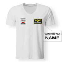 Thumbnail for I Don't Always Stop and Look at Airplanes Designed V-Neck T-Shirts - view 17