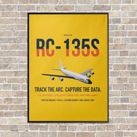 Thumbnail for RC-135S Cobra Ball vertical canvas print - framed - yellow background