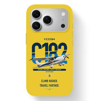 Thumbnail for Cessna 182 Skylane design on yellow magsafe iphone case, for iPhone 17 Pro