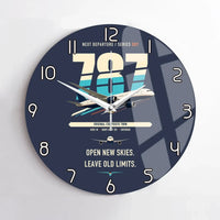 Thumbnail for Boeing 787-8 Dreamliner design on navy blue no frame wall clock