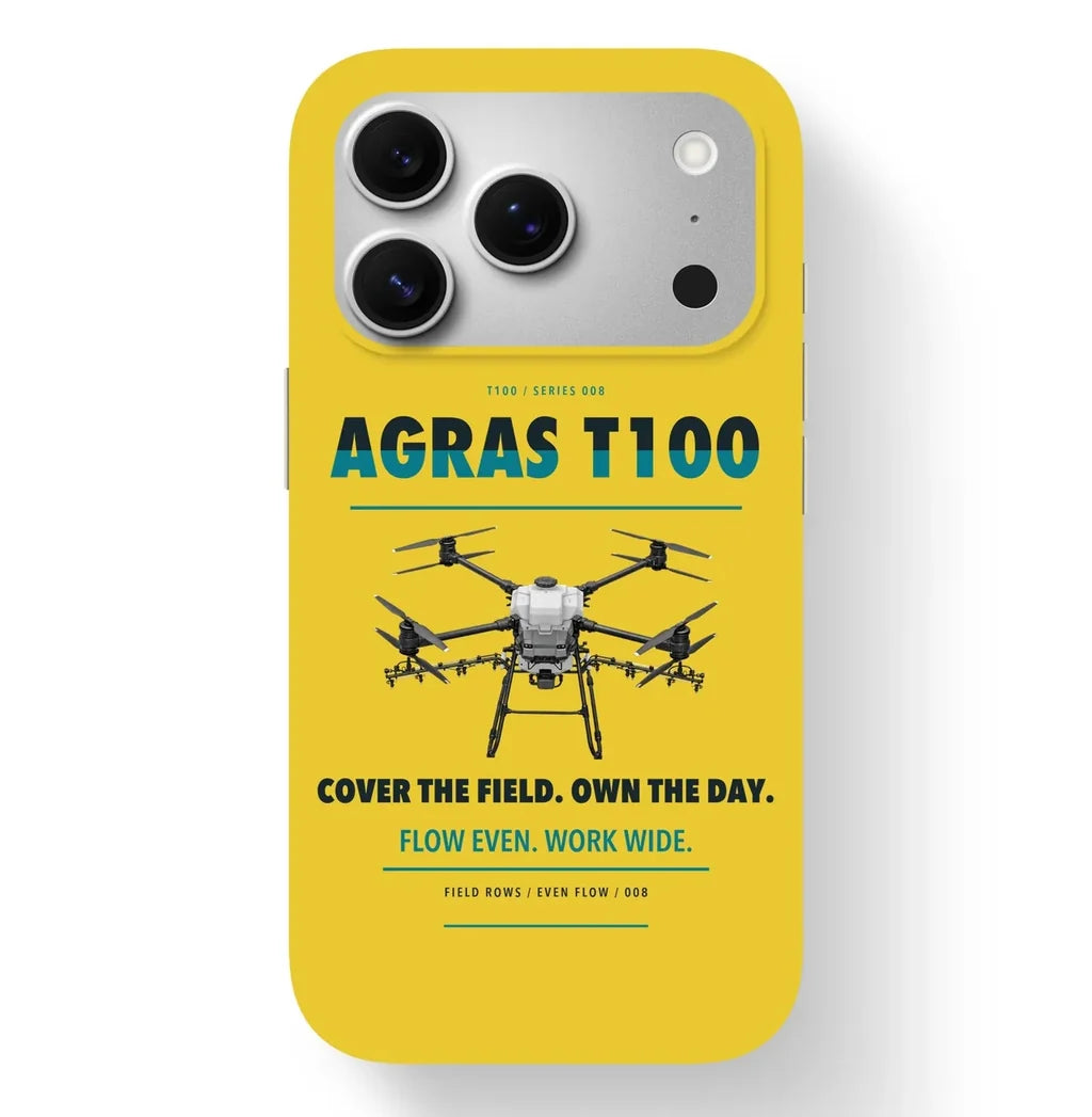 DJI Agras T100 Case design on yellow iphone case