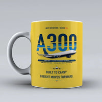 Thumbnail for A300-600F Mug design on yellow airbus