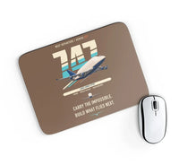 Thumbnail for Boeing 747-400 Dreamlifter design on brown rectangle mouse pad