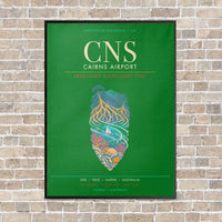 Thumbnail for Cairns Airport CNS - Canvas Framed - Green