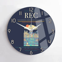 Thumbnail for Recife Guararapes (REC) design on navy blue no frame wall clock