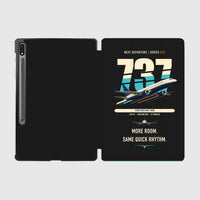 Thumbnail for Boeing 737 MAX 9 design on black samsung tablet tablet case