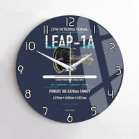 Thumbnail for CFM LEAP-1A design on navy blue no frame wall clock