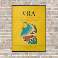 Thumbnail for Juan Gualberto Gómez Airport VRA — Varadero vertical canvas print - framed - yellow background