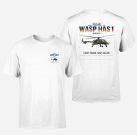 Thumbnail for Westland Wasp HAS1 design on white t-shirt, double-side print