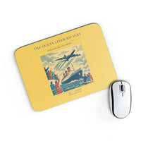 Thumbnail for VINTAGE G4307 - The Ocean Liner Rivalry - Designed Mouse Pads design on yellow rectangle