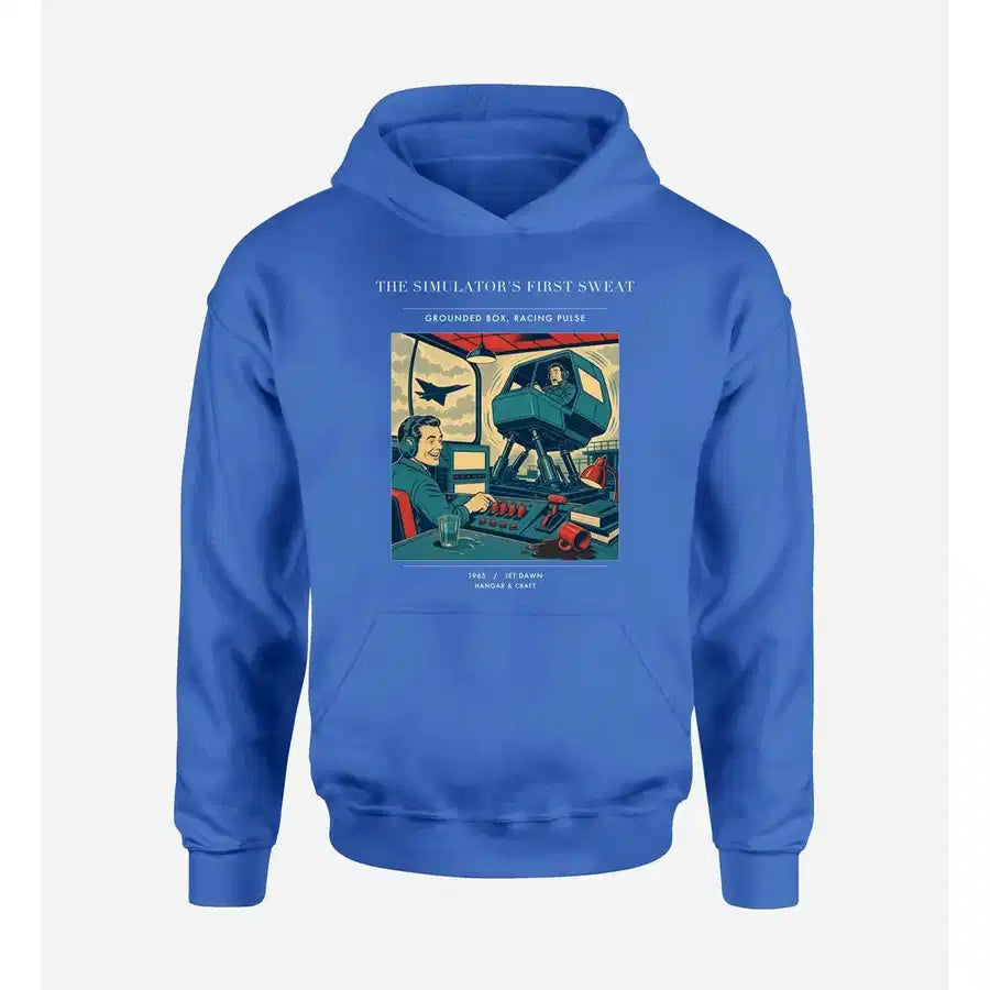 VINTAGE G4462 - The Simulator's First Sweat - Premium Hoodie design on blue premium