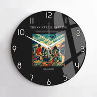 Thumbnail for VINTAGE G4135 - The Contrail Evening - Designed Wall Clocks design on black no-frame