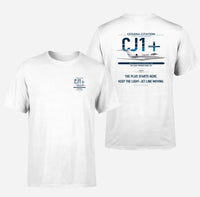 Thumbnail for Cessna Citation CJ1+ design on white double-side t-shirt, double-side print