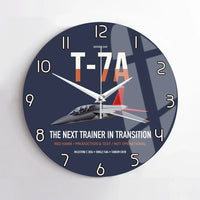 Thumbnail for T-7A Red Hawk design on navy blue no frame wall clock