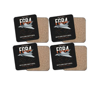 Thumbnail for Eurofighter Typhoon FGR4 design on black 4 pieces set coaster