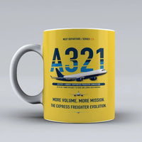 Thumbnail for A321P2F Mug design on yellow airbus