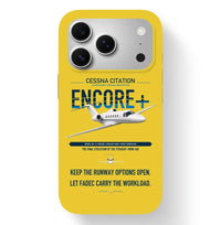 Thumbnail for Cessna Citation Encore+ design on yellow magsafe iphone case, for iPhone 17 Pro
