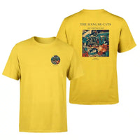 Thumbnail for VINTAGE G4137 - The Hangar Cats - Double-Side T-Shirt design on yellow double side